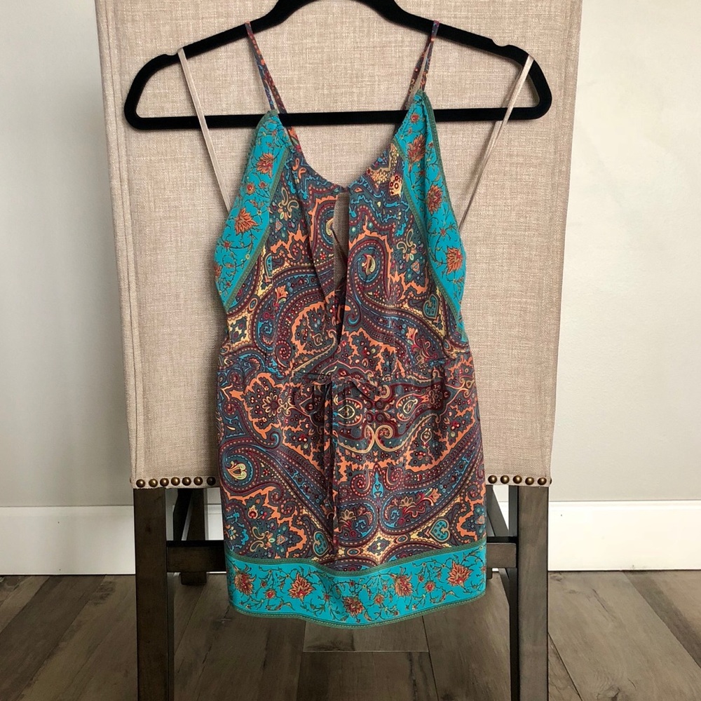 Plenty by Tracy Reese Print Halter Style Tie Top